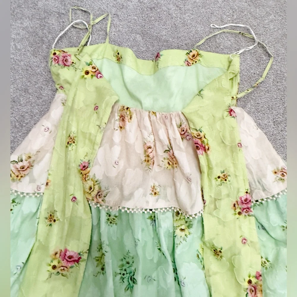 Alemais - Clementine Tiered Dress Multi Pastel Floral - size AUS 12 or US 8 - Picture 14 of 16